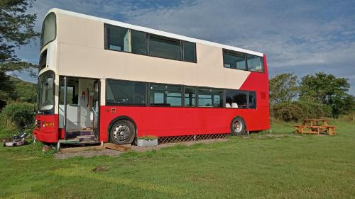 lovingly converted self catering double decker bus near the col