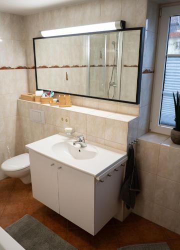 Bathroom, Elbtal-Apartment in Heidenau