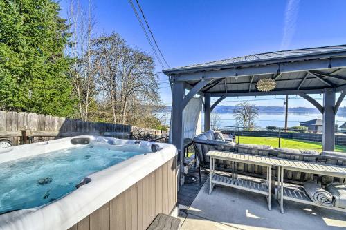 Puget Sound Cabin with Hot Tub and Water Views!