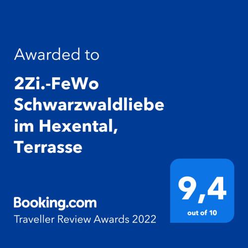 2 Zi - FeWo Schwarzwaldliebe im Hexental, Terrasse