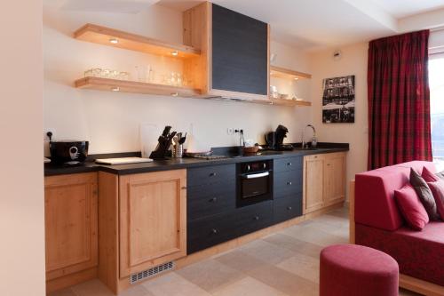 廚房, Appart'hôtels La Maison du Tigre (Appart'hotels La Maison du Tigre) in 斯蒂澤姆奧方內姆