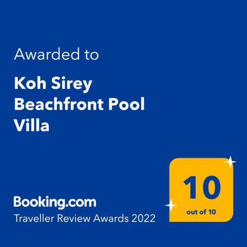Koh Sirey Beachfront Pool Villa in Koh Sirey