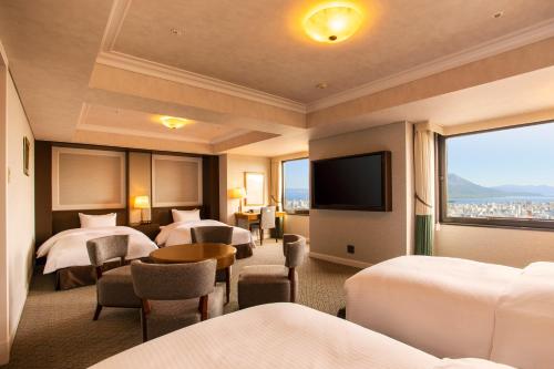 Quadruple Room with Sakurajima View - Non-Smoking