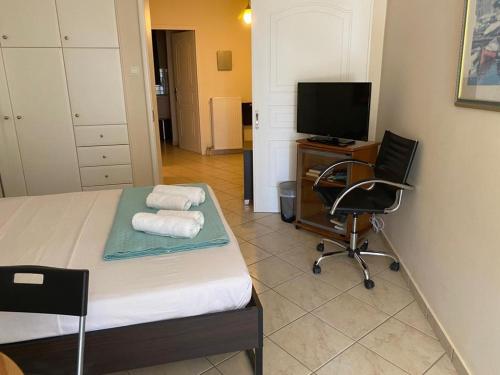 아나비소스 Seaview 2nd flr. apt. next to the beach, wifi,a/c,p/c media. 4성급 싱글룸 부대시설