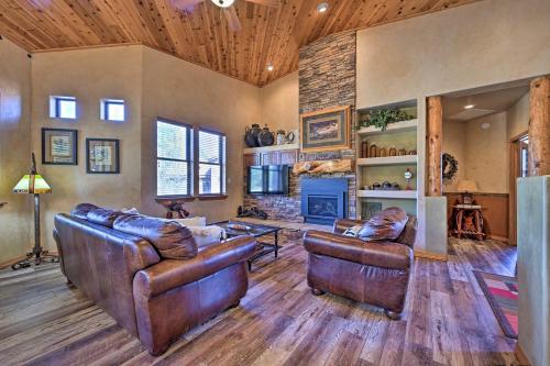 Hike, Swim, Relax Show Low Resort Cabin with Deck
