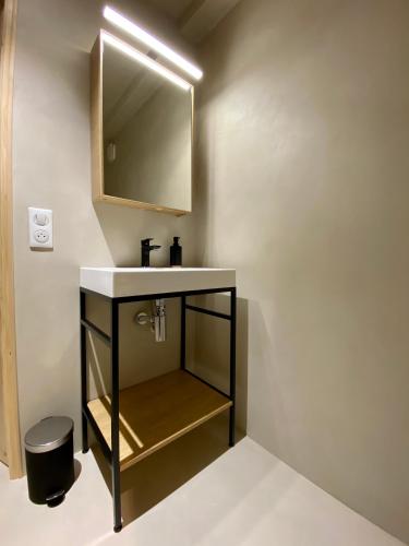 Vannas istaba, LE STUDIO,Superbe appartement meublé avec terrasse (LE STUDIO,Superbe appartement meuble avec terrasse) in Foucherans (Franche-Comte)