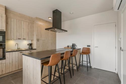 廚房, Frances - Charmant appartement vlakbij het strand in 米德爾凱爾克