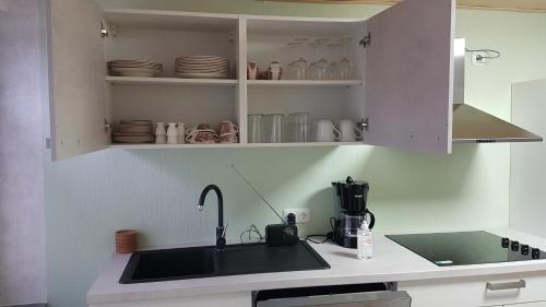 ห้องครัว, Ferienwohnung Haske mit Wallbox in กิฟฮอร์น