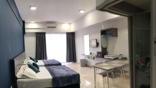 Studio Room Aeropod Near Airport,KK City,Tg Aru Beach for 4 pax