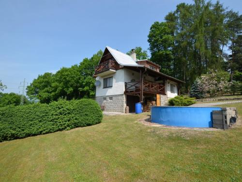 House with the pool and fenced garden