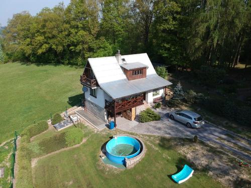 House with the pool and fenced garden