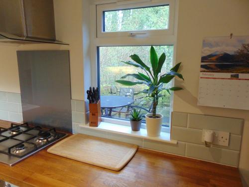 virtuve, Dreamwood Cottage, Loch Lomond, Luxury Apartment. in Gartocharn