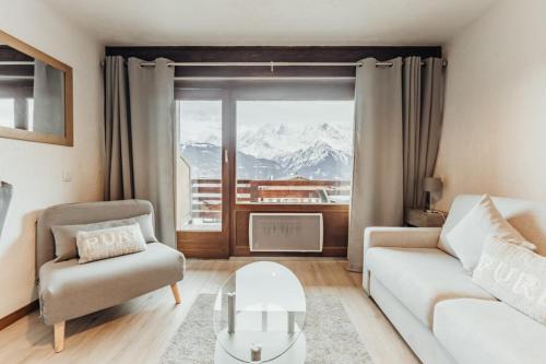 Furnished studio on the ski slopes with a terrace & panoramic views - Location saisonnière - Saint-Gervais-les-Bains