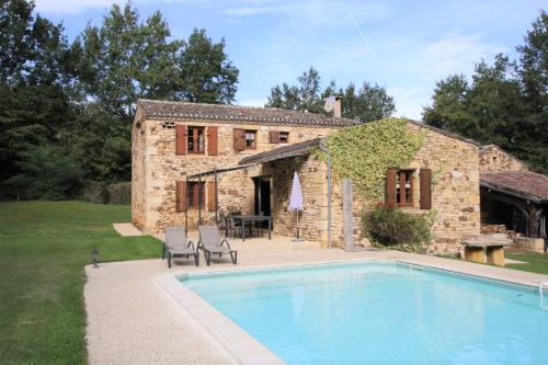 Le Mounard - Cottage 1 - 4 bedrooms and private heated swimming pool gîte à louer Biron