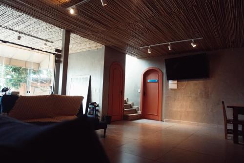 صالة مشتركة/ منطقة التلفزيون, Graffi Beach House in Morro das Pedras