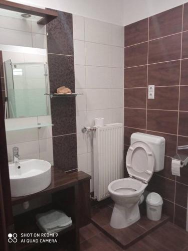 Bathroom, Besenyei Apartman in Sarvar