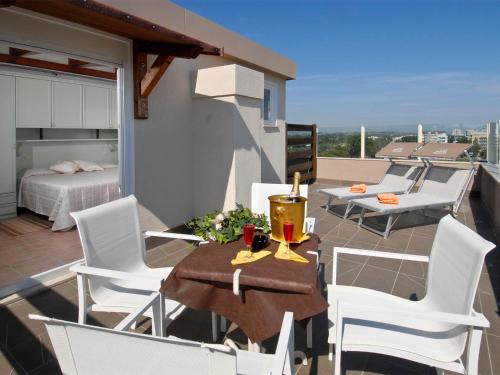 Chambre double, vue sur la mer, balcon