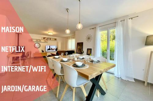 Maison Chaleureuse pour 8 personnes avec Jardin gîte à louer Challex