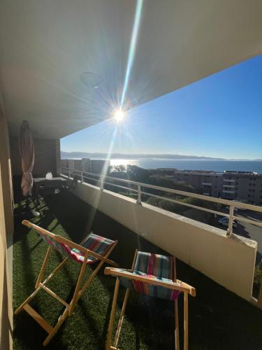 Bagnu di sole - sur la route des îles sanguinaires adorable T2 vue mer