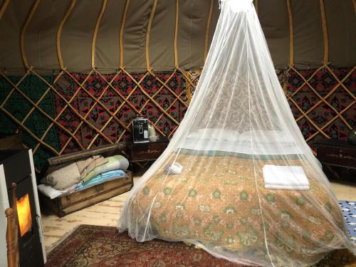 Romantic Yurt in Nature Reserve with Jacuzzi