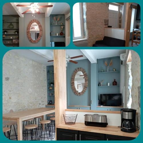 Maison de village avec terrasse intime ambiance Guinguette gîte à louer Fleury-d'Aude