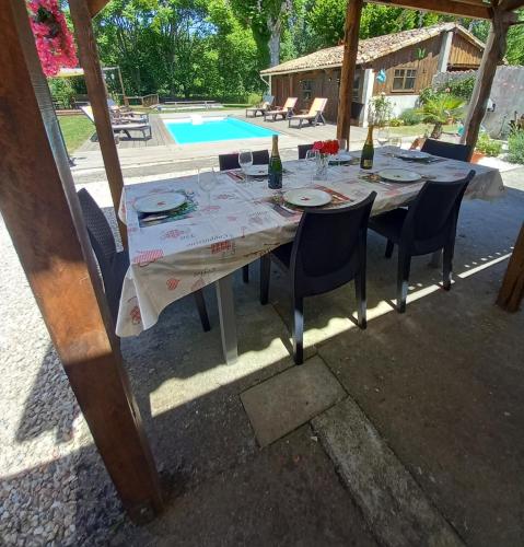 Peldbaseins, Gite Rural Charente Maritime in Baignes-Sainte-Radegonde