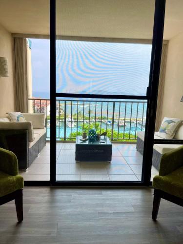 陽台/露台, Sapphire Beach Villa Ocean and Marina View in 雷德胡克