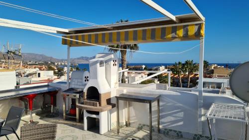  2 bedrooms appartement at Mazarron 400 m away from the beach with sea view shared pool and furnished terrace in Mazarrón
