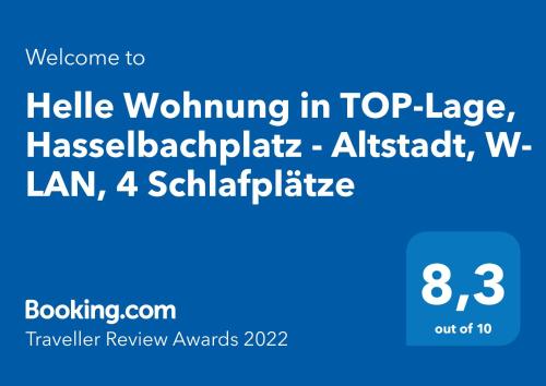 Helle Wohnung in TOP-Lage, Hasselbachplatz - Altstadt, W-LAN, 4 Schlafplätze