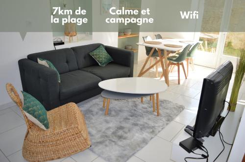 Entre terre et mer - maison pour se ressourcer gîte à louer Amblie