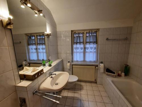 Bathroom, Ferienwohnung -Main- Ruheplatz am Wasser in Gemunden