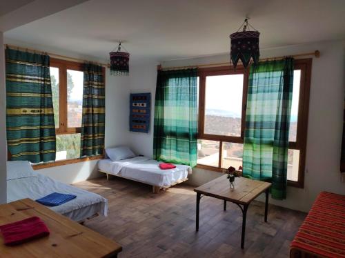 1 double bed, 2 twin beds, 1 sofa bed