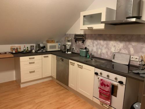 廚房, Ferienwohnung Oelzschau - Urlaub im Leipziger Neuseenland in 貝爾格爾斯海恩