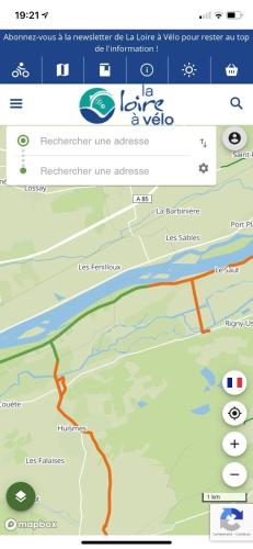 Logement Loire climatisé, La Halte de Cuze, aux abords de la Loire a vélo