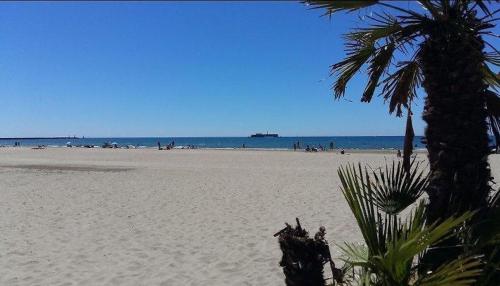 Beach, Helios 24, T2 climatise, parking, terrasse, 500m plage near La Cabane du Mail