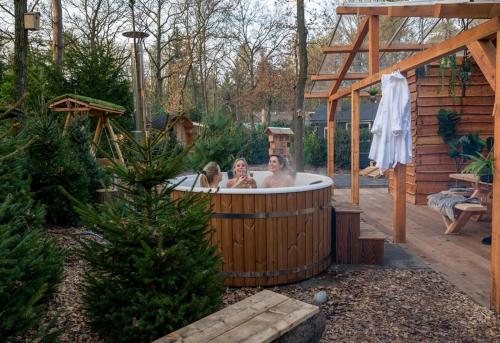  zen-Bungalow NO 3 met sauna en hottub in Rheezerveen
