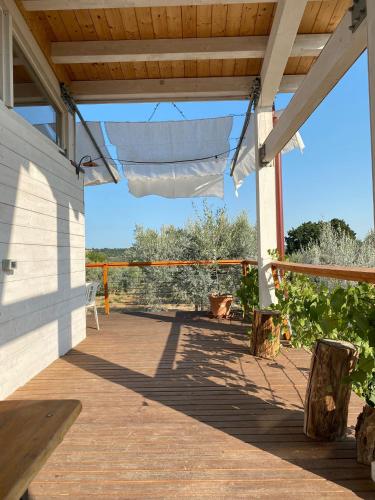 Balkons/terase, La Casa tra gli Ulivi - Cottage in legno in Pollutri