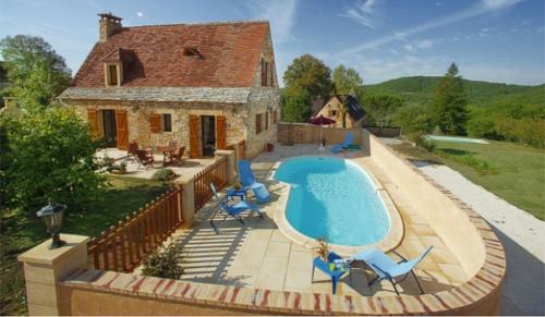 Villa en pierre 4 pers avec Piscine - Location, gîte - Coly-Saint-Amand