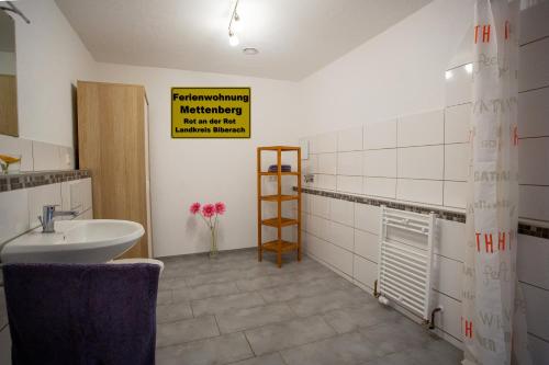 浴室, Ferienwohnung Mettenberg in 羅特河畔羅特