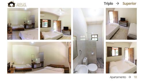 1 double bed, 1 twin bed