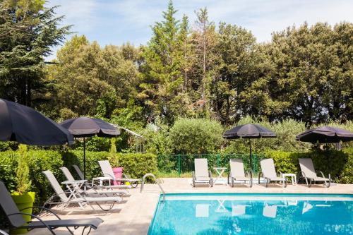Balkons/terase, Le Petit Manoir Hotel Provence in Les Angles (Languedoc-Roussillon)