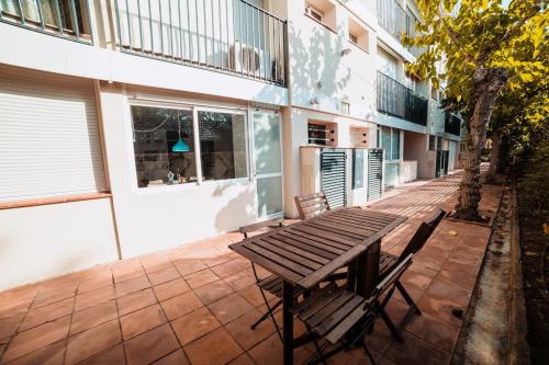 陽台/露台, Apt con piscina en Calella de Palafrugell, parking gratuito in 帕拉弗魯赫爾