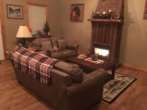 Gas fireplace, firepit, and cedar Adirondack chair thumb 3