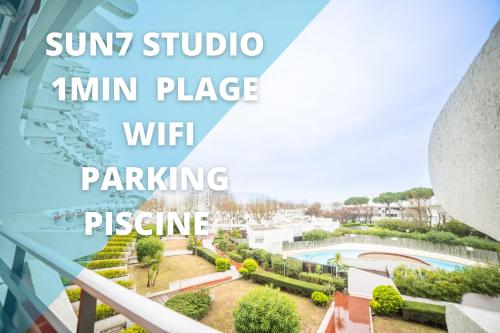SUN7 STUDIO -FACE PLAGE- WIFI-PARKING -PISCINE - TOP PROS SERVICESConciergerieLaGrandeMotte