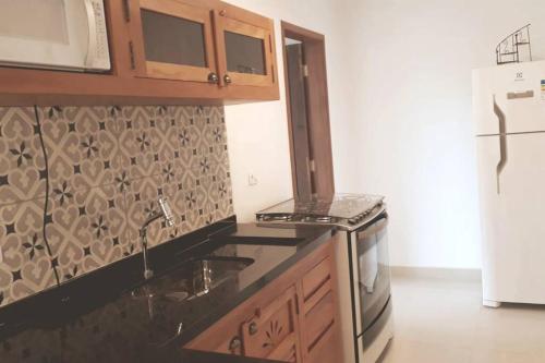 ห้องครัว, Casa com varanda, ar condicionado pet friendly in ปรายา ซาโก ดา กาเปลา