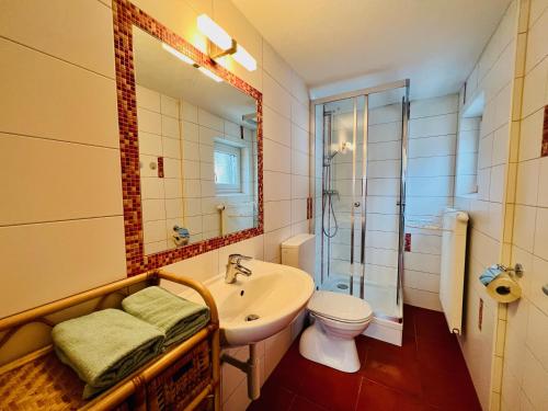 Fürdőszoba, Apartment Ausseerland - willkommen bei Freunden in Hof Bei Salzburg