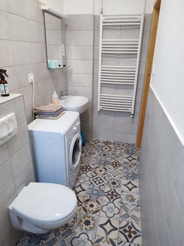Bathroom, family apartman (four person) in Tettye