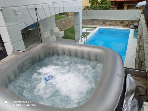 Swimming pool, Alpha Delta Pool Suite in Kavala