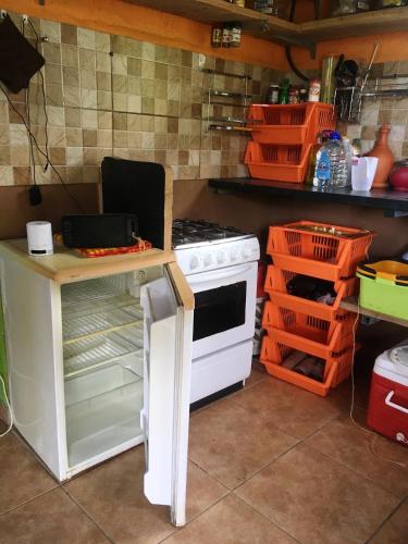 Kitchen, Charming House with Sea & Mountain View in Pont Casse