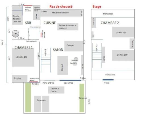 Maisonnette individuelle pour 4 personnes 2 chambres Terrasse - Design & Haute Qualité